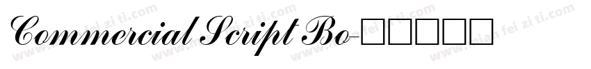 Commercial Script Bo字体转换